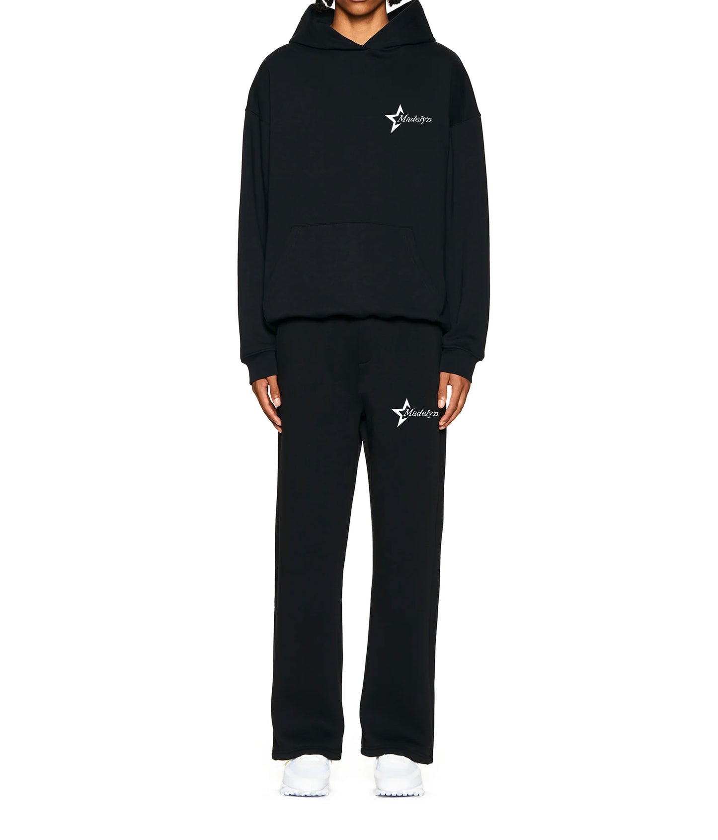 Madelyn Black Tracksuit Hoodie