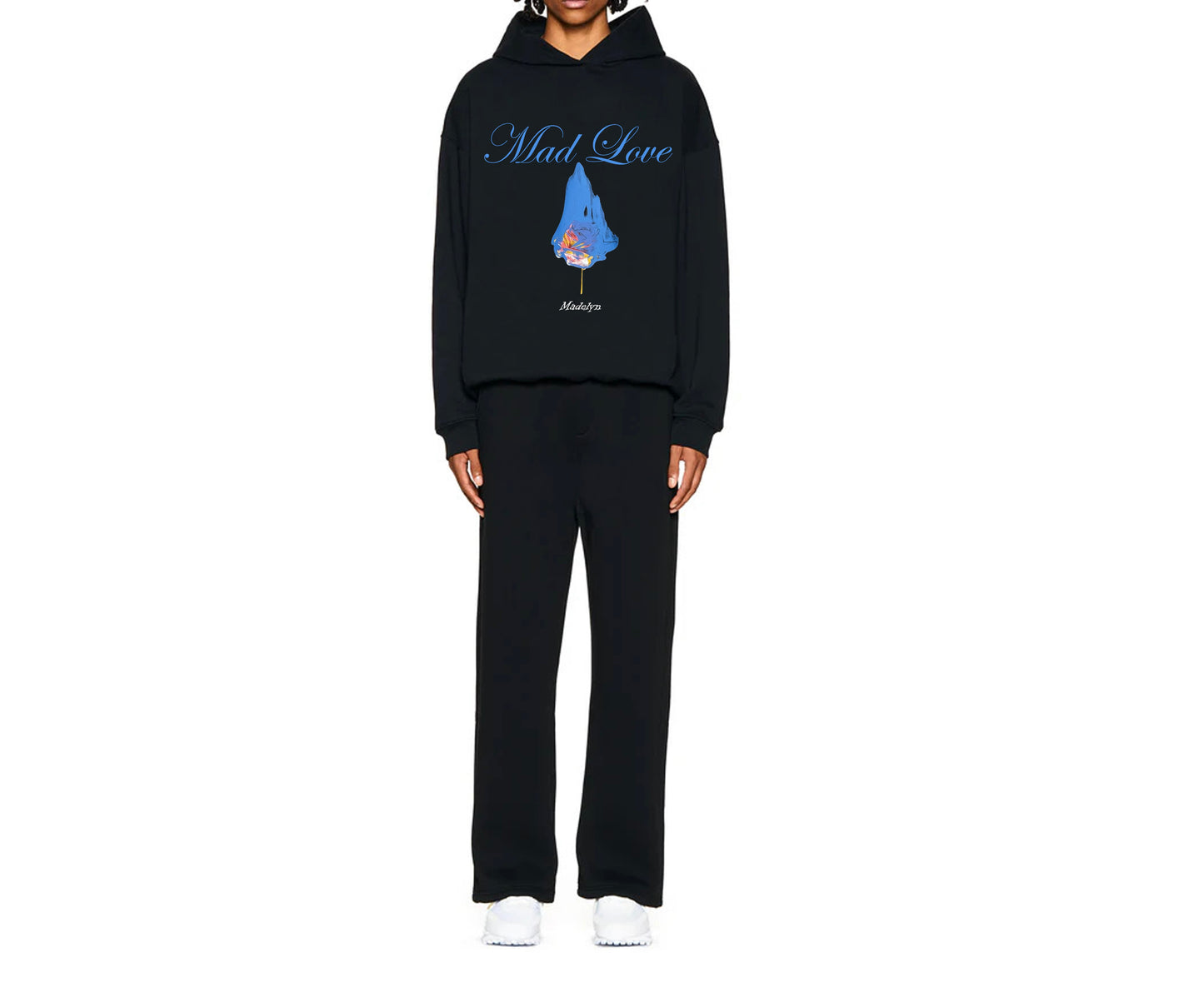 BURNING FLOWER BLACK HOODIE