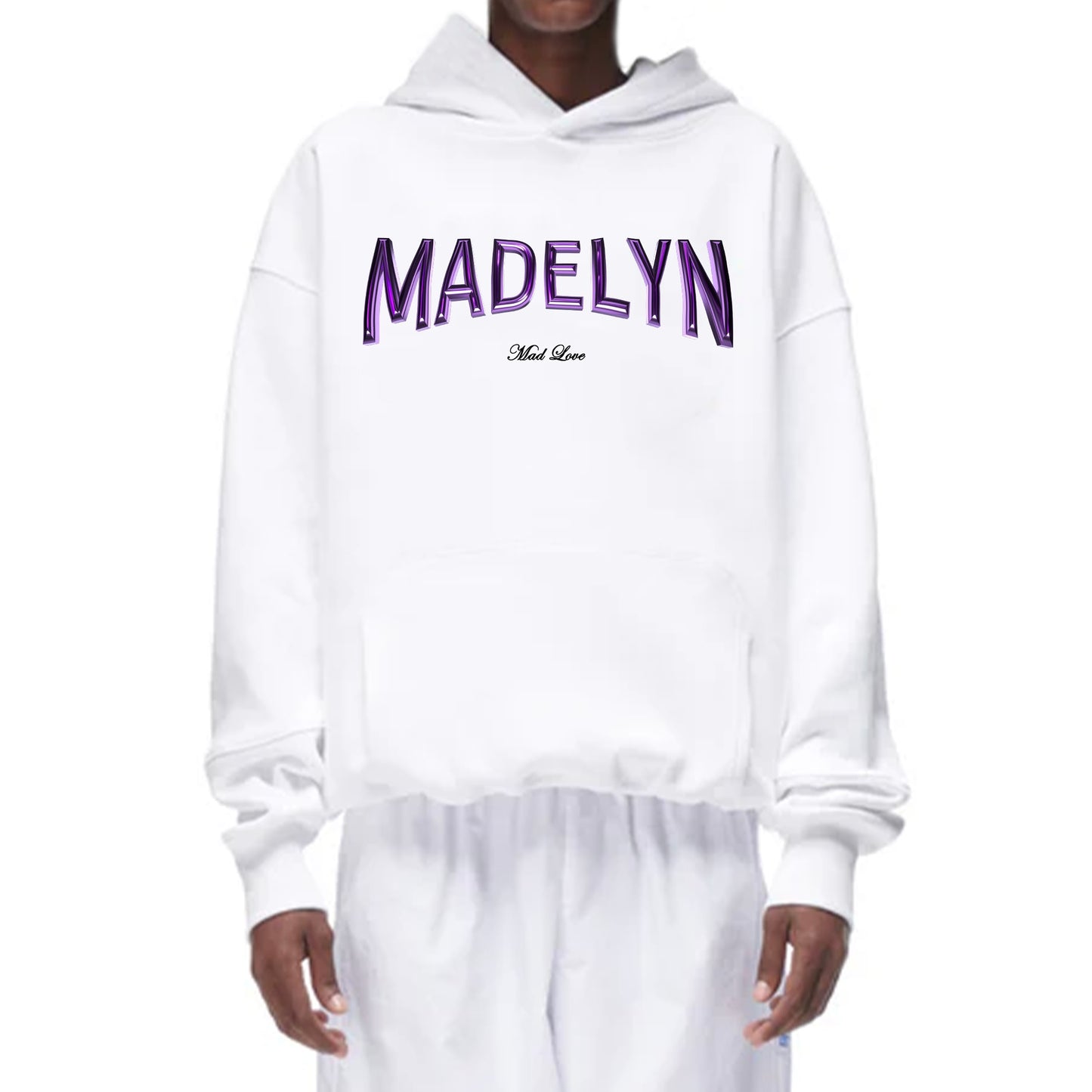 MADELYN 3D WHITE HOODIE