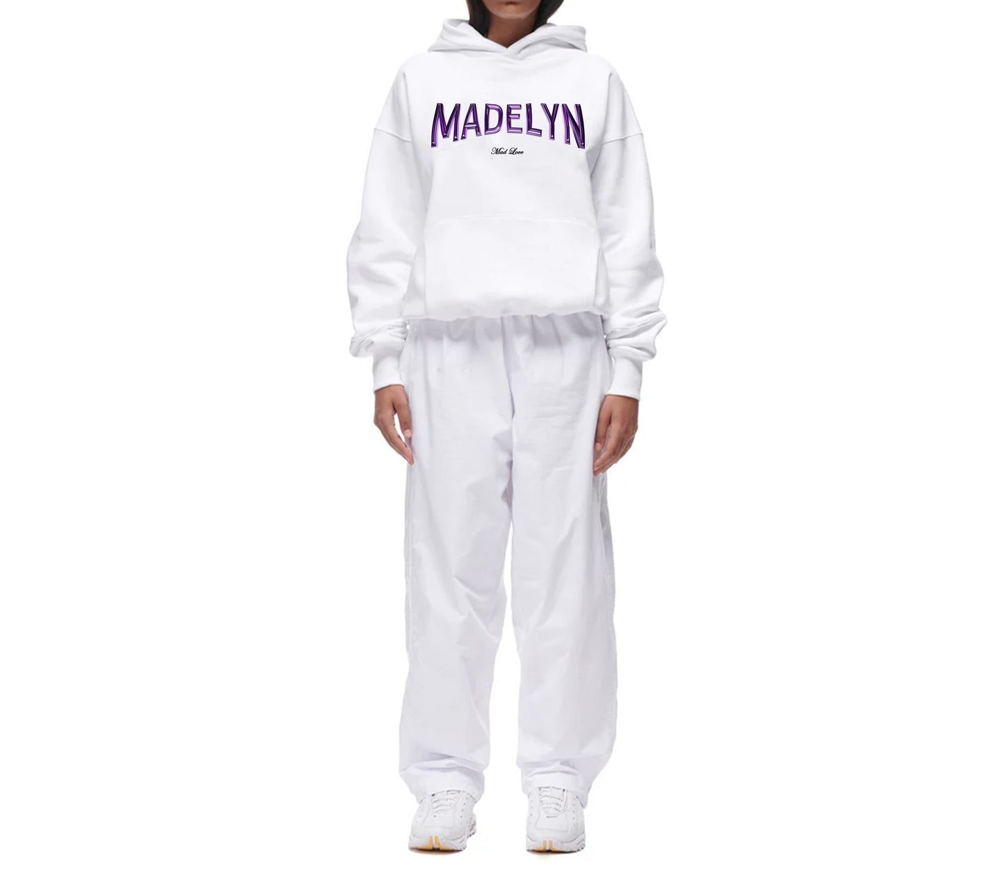 MADELYN 3D WHITE HOODIE